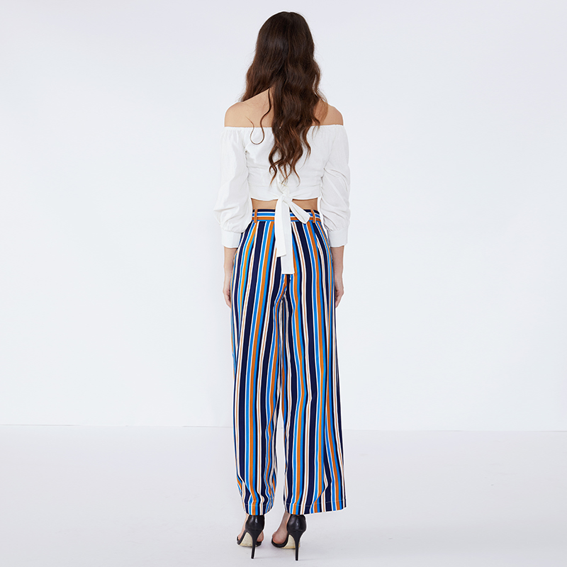 2019 Frauen Lust auf neue Design-Streifen-Mädchen-Mode-Hose