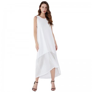 Roupas Femininas White Cotton Kleidung Frauen Spitzenkleid