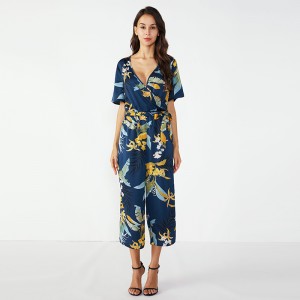 Damen Maßgeschneiderte Einteiler Chiffon Jumpsuit Floral